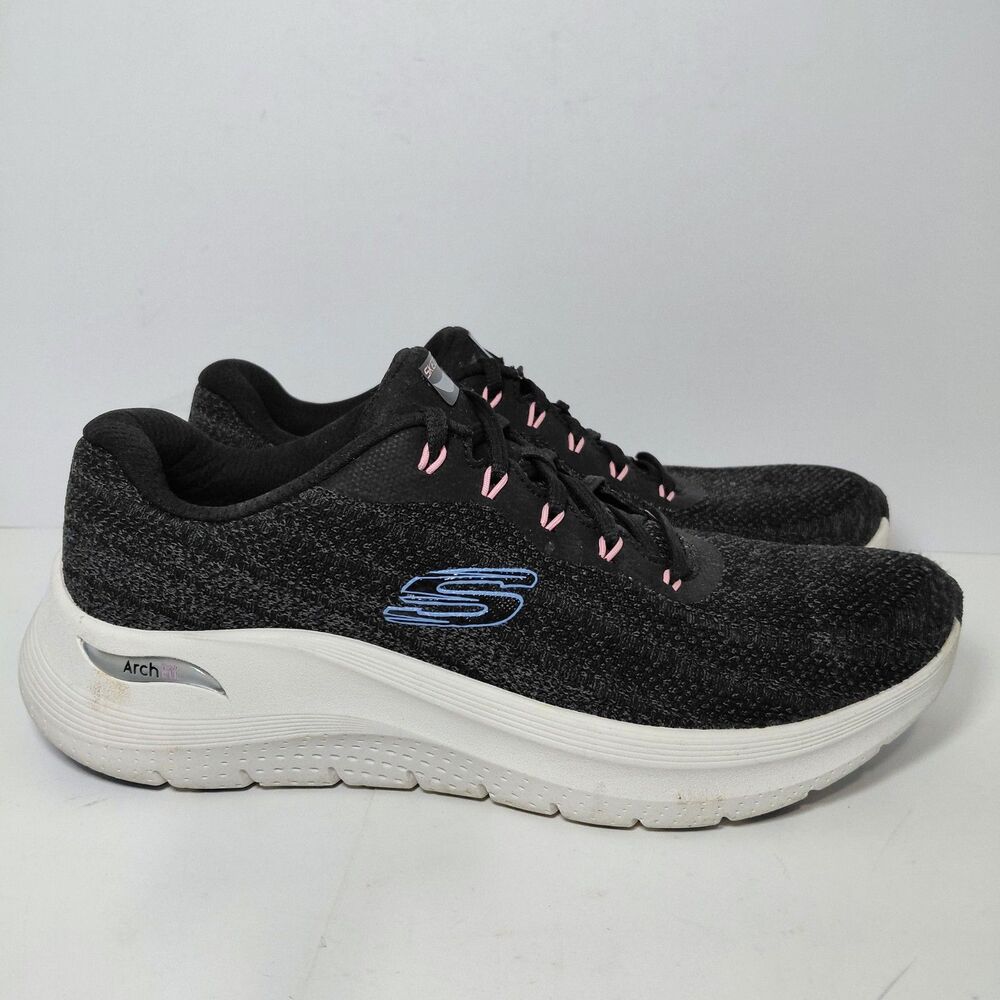 Skechers Arch Fit 2.0 Rich Vision Sneaker Black/Pink/Blue Women's Size 11
